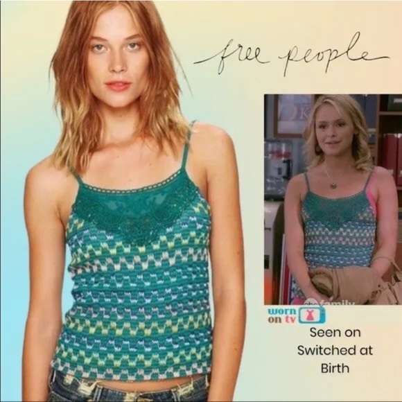 Free People Heartbeat crop Rachelle Knit Sleeveless Y2K baby tee baby doll tank - Picture 3 of 7